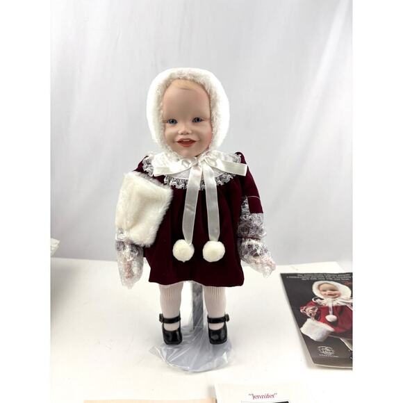 VTG Ashton Drake Jennifer Porcelain Doll by Yolanda Bello 1980s Perfect Babies - Picture 2 of 16